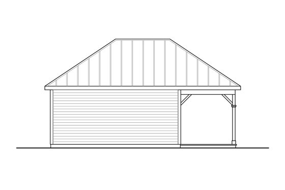 Exterior - Other Elevation for Cottage House Plan #124-1154, 0.5 bath