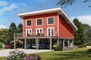 Beach Style House Plan - 2 Beds 1 Baths 1127 Sq/Ft Plan #932-826 