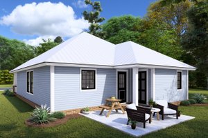 Exterior - Rear Elevation for Cottage House Plan #513-2043 - 3 bed, 2 bath