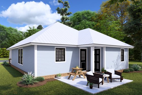 Exterior - Rear Elevation for Cottage House Plan #513-2043 - 3 bed, 2 bath