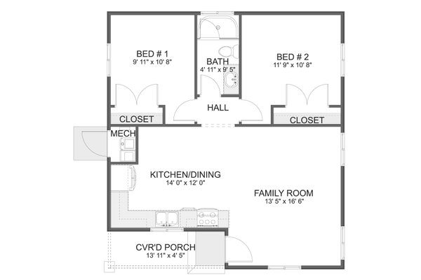 Architectural House Design - Craftsman Floor Plan - Main Floor Plan #1060-333