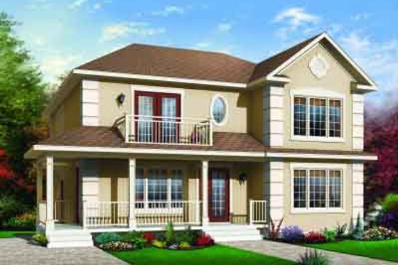 Exterior - Front Elevation 4 for Traditional House Plan #23-556 - 3 bed, 1 bath
