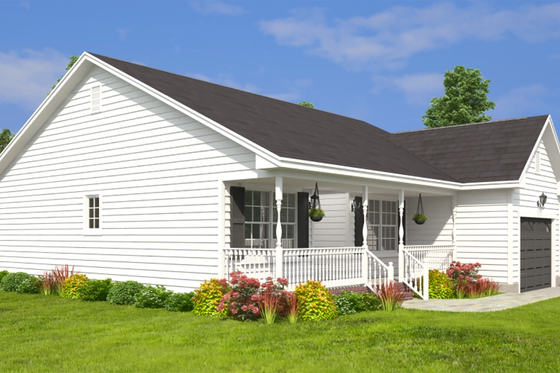 Exterior - Other Elevation 6 for Ranch House Plan #1082-1 - 3 bed, 2 bath