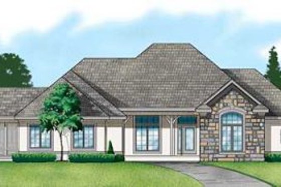 Exterior - Front Elevation for Traditional House Plan #67-268 - 5 bed, 4 bath