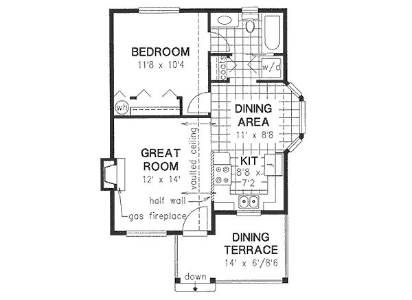 Cottage Floor Plan - Main Floor Plan #18-4462