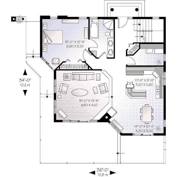 House Plan Design - Modern Floor Plan - Main Floor Plan #23-607