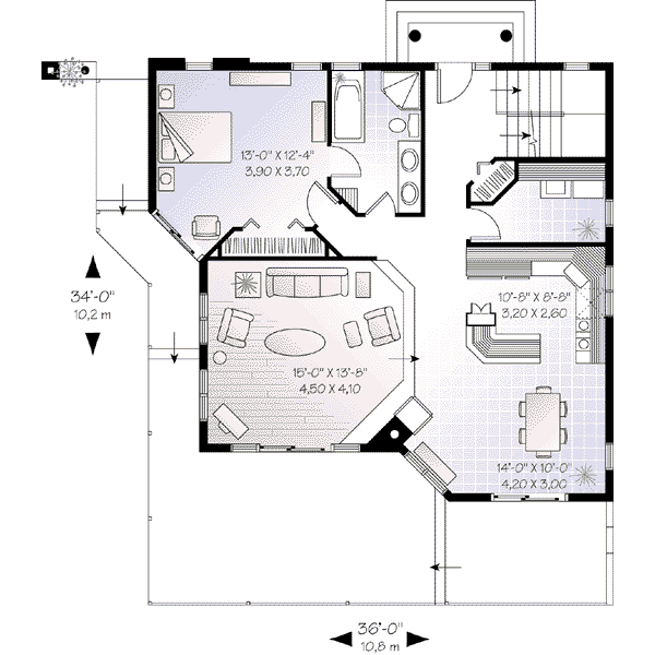 Home Plan - Modern Floor Plan - Main Floor Plan #23-607