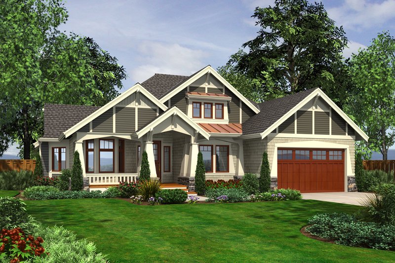 Dream House Plan - Craftsman Exterior - Front Elevation Plan #132-202