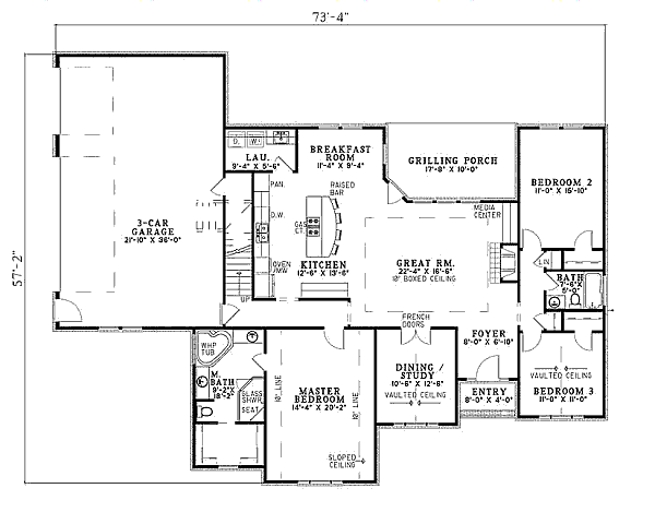 Traditional Floor Plan - Main Floor Plan #17-2343