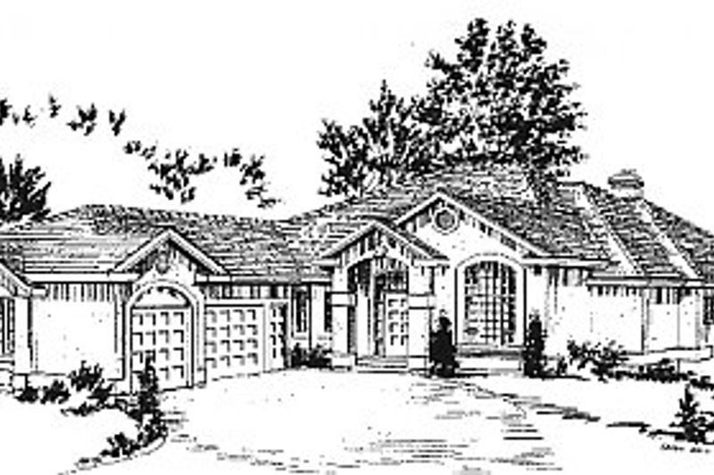 Dream House Plan - Mediterranean Exterior - Front Elevation Plan #18-173