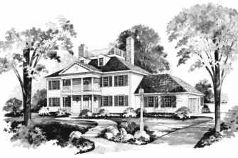 House Blueprint - Colonial Exterior - Front Elevation Plan #72-360