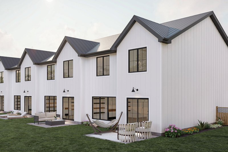 House Blueprint - Exterior - Rear Elevation for Modern House Plan #455-647 - 3 bed, 2.5 bath