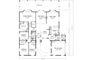 Adobe / Southwestern Style House Plan - 4 Beds 3 Baths 2970 Sq/Ft Plan #1-732 