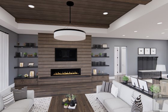 Interior - Family Room for Traditional House Plan #51-1224 - 2 bed, 2 bath