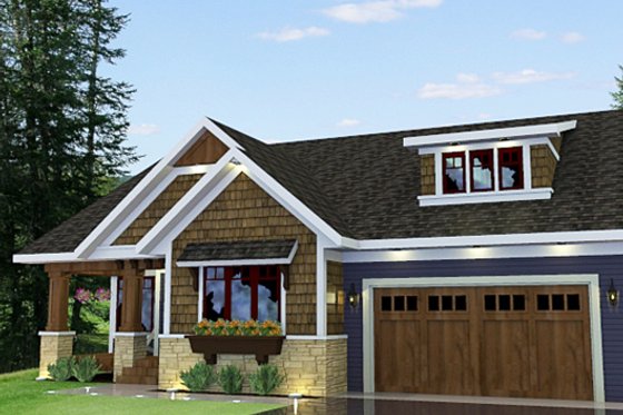 Exterior - Other Elevation for Craftsman House Plan #51-519 - 3 bed, 2 bath