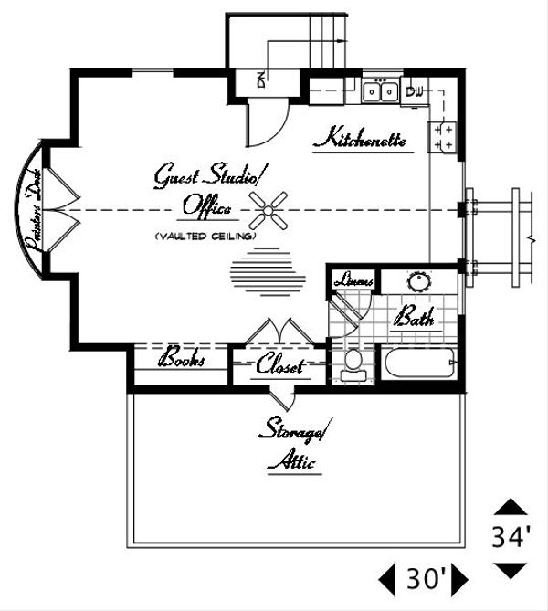 Craftsman Floor Plan - Upper Floor Plan #487-3