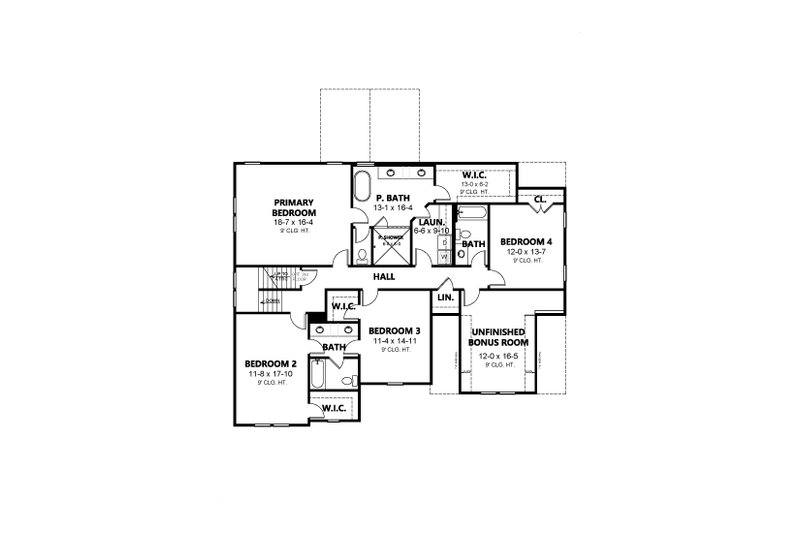 Dream House Plan - Floor Plan - Upper Floor for Contemporary House Plan #1080-23 - 5 bed, 4.5 bath