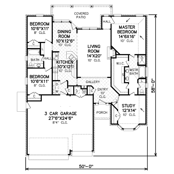 Home Plan - Traditional Floor Plan - Main Floor Plan #65-440