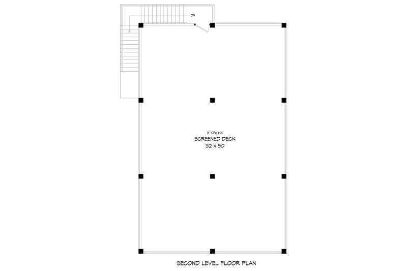 House Blueprint - Floor Plan - Upper Floor for Modern House Plan #932-697, 0 bath