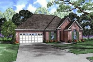 European Exterior - Front Elevation Plan #17-184