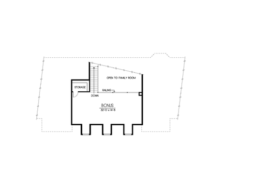 Floor Plan - Other Floor for Country House Plan #100-458 - 3 bed, 2.5 bath