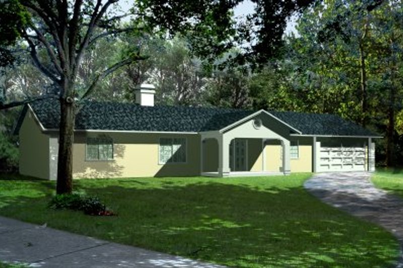 Adobe / Southwestern Style House Plan - 2 Beds 2 Baths 1620 Sq/Ft Plan #1-322