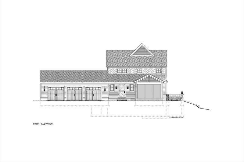 Architectural House Design - Exterior - Front Elevation 4 for Farmhouse House Plan #928-324 - 5 bed, 3.5 bath