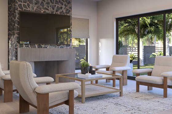 Interior - Family Room for Beach House Plan #455-672 - 3 bed, 3.5 bath