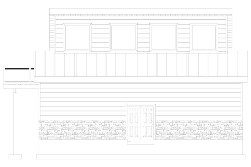 House Blueprint - Exterior - Other Elevation 1 for Modern House Plan #1060-155 - 1 bed, 1.5 bath