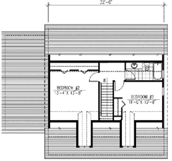 Cottage Floor Plan - Upper Floor Plan #138-297
