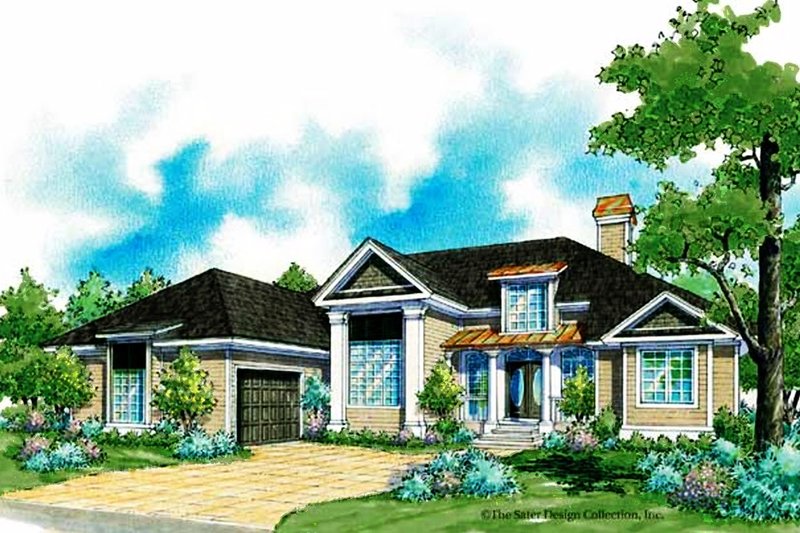Architectural House Design - Country Exterior - Front Elevation Plan #930-184