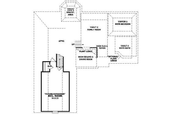 Floor Plan - Upper Floor for Traditional House Plan #81-518 - 3 bed, 2 bath