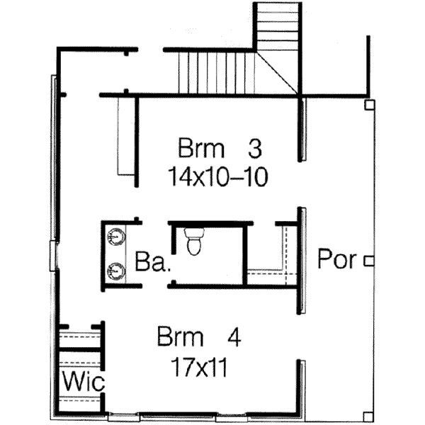 House Design - Southern Floor Plan - Upper Floor Plan #15-277