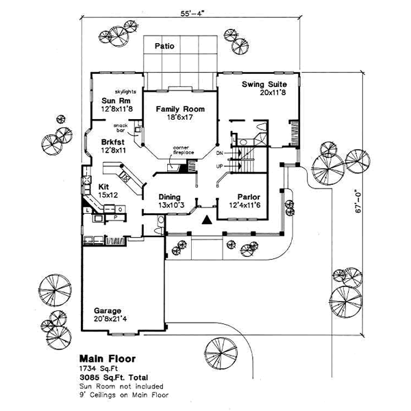 Architectural House Design - Country Floor Plan - Main Floor Plan #50-139