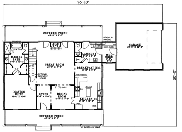 Home Plan - Farmhouse Floor Plan - Main Floor Plan #17-2284
