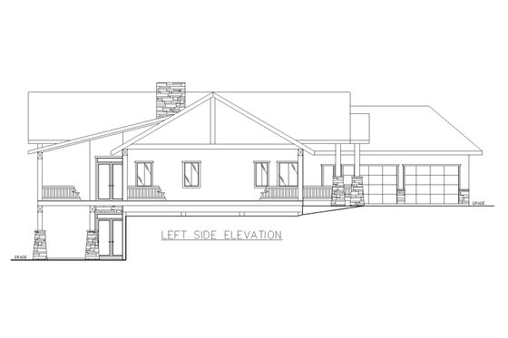 Exterior - Other Elevation 1 for Contemporary House Plan #117-979 - 4 bed, 4 bath