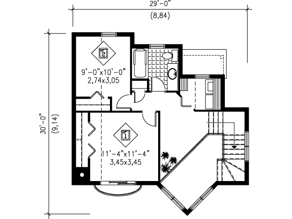 Home Plan - Modern Floor Plan - Upper Floor Plan #25-4203