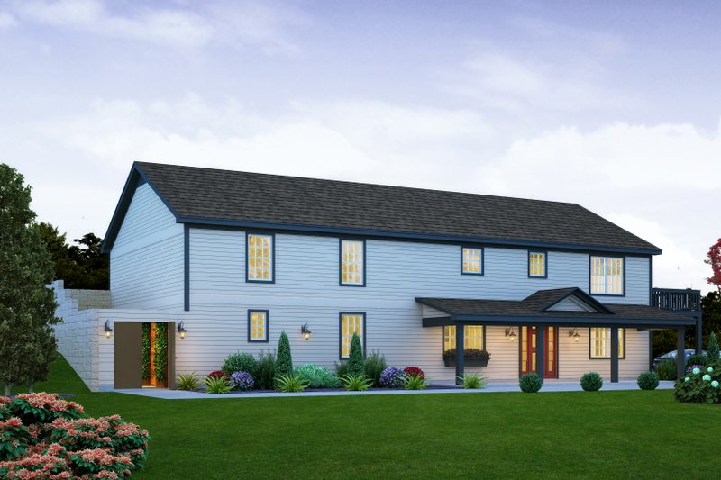 House Blueprint - Farmhouse Exterior - Front Elevation Plan #932-537