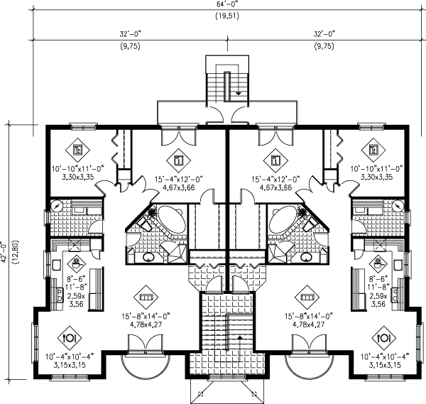 European Floor Plan - Other Floor Plan #25-307