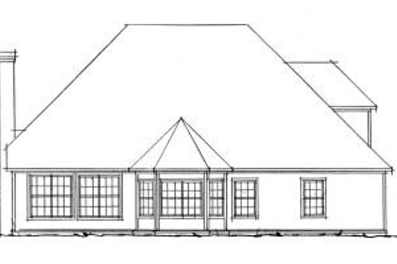 Home Plan - Exterior - Rear Elevation for Traditional House Plan #20-383 - 3 bed, 2.5 bath