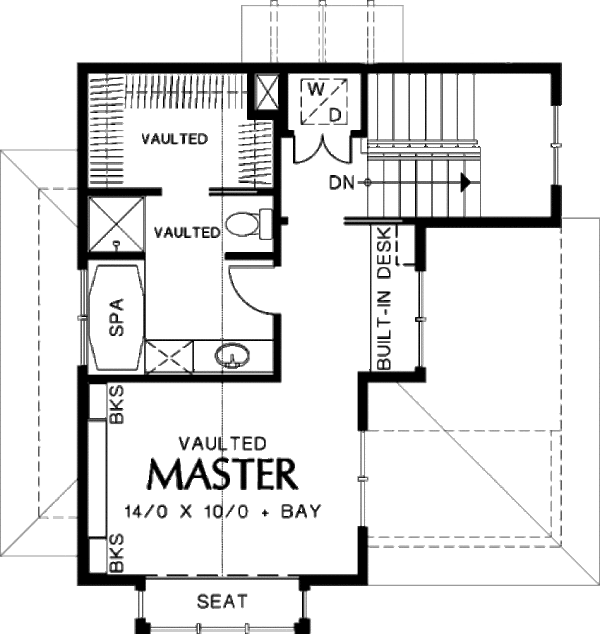 Home Plan - Craftsman Floor Plan - Upper Floor Plan #48-370