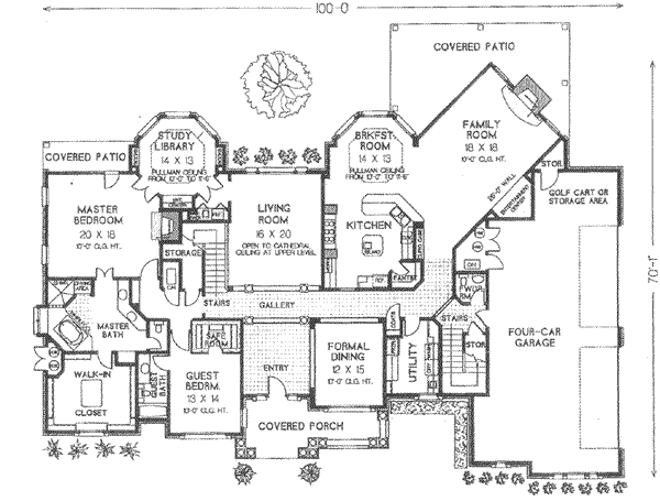 House Design - European Floor Plan - Main Floor Plan #310-523
