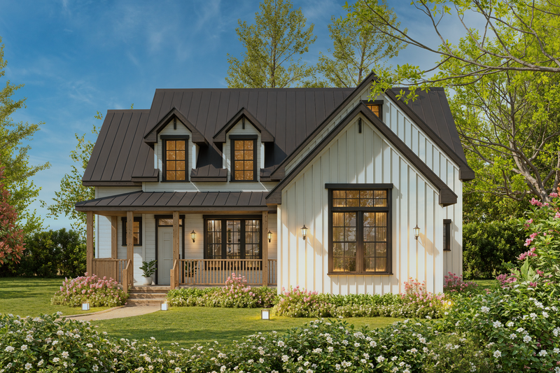 House Design - Exterior - Front Elevation 5 for Farmhouse House Plan #54-674 - 5 bed, 3 bath