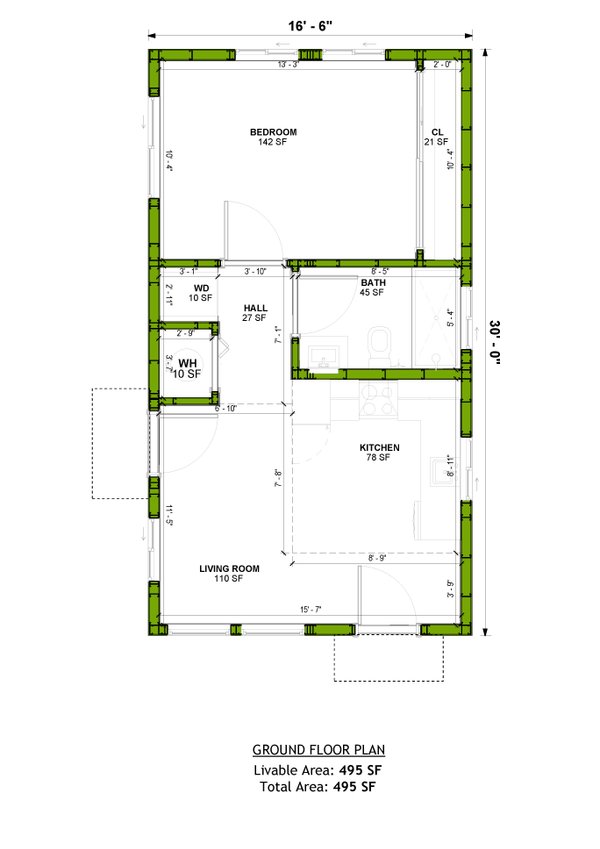 Home Plan - Adobe / Southwestern Floor Plan - Main Floor Plan #1106-126