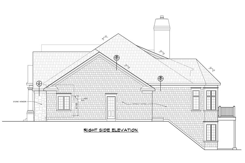 Architectural House Design - Exterior - Other Elevation 1 for Craftsman House Plan #20-2454 - 3 bed, 4.5 bath