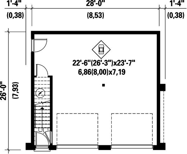 Contemporary Floor Plan - Main Floor Plan #25-4753