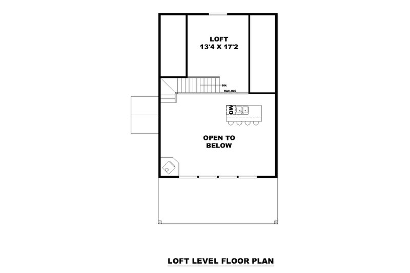 Home Plan - Floor Plan - Upper Floor for Contemporary House Plan #117-915 - 2 bed, 1 bath