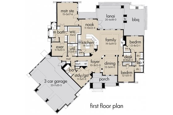 Lodge craftsman house by David Wiggins - 2900 sft with great indoor and outdoor living Houseplans #120-172