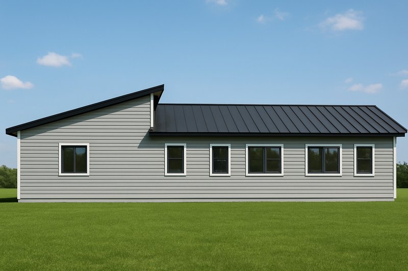 House Blueprint - Exterior - Rear Elevation for Modern House Plan #112-297 - 1 bed, 1 bath