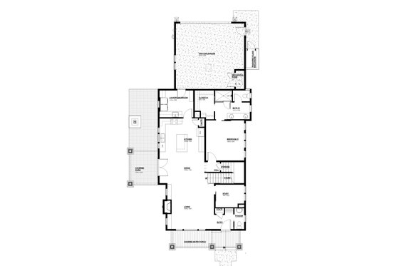 Floor Plan - Main Floor for Craftsman House Plan #895-170 - 3 bed, 2.5 bath